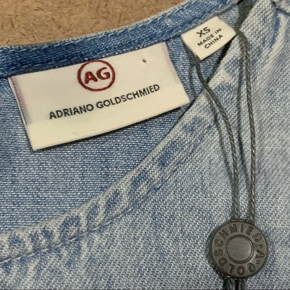 Adriano Goldschmied AG 'Teagan' Chambray Sleeveless Denim Top, Size XS, NWT - Picture 9 of 12